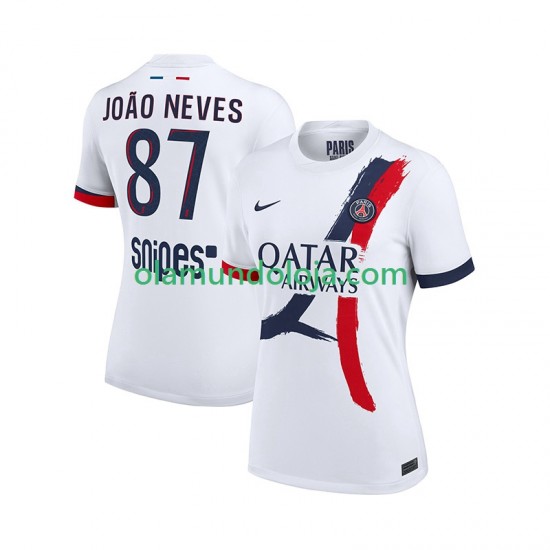 Camisola Paris Saint-Germain Joao Neves 87 Homem Equipamento Segundo 2025-2026 Manga Curta